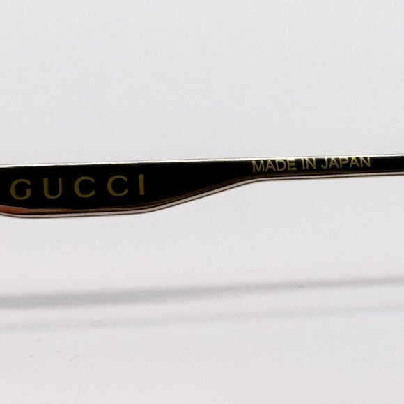 NEW GUCCI GG0337S 001 SUNGLASSES UNISEX GOLD EYEWEAR - Picture 12 of 14
